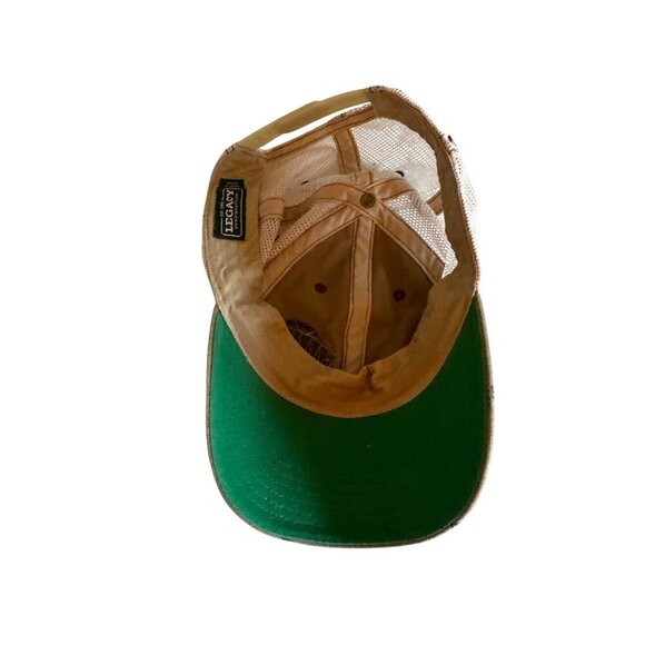 Rhinelander Brewery Legacy Adjustable Mesh Trucker Hat With Green Brim & Tree Pr - Picture 4 of 5